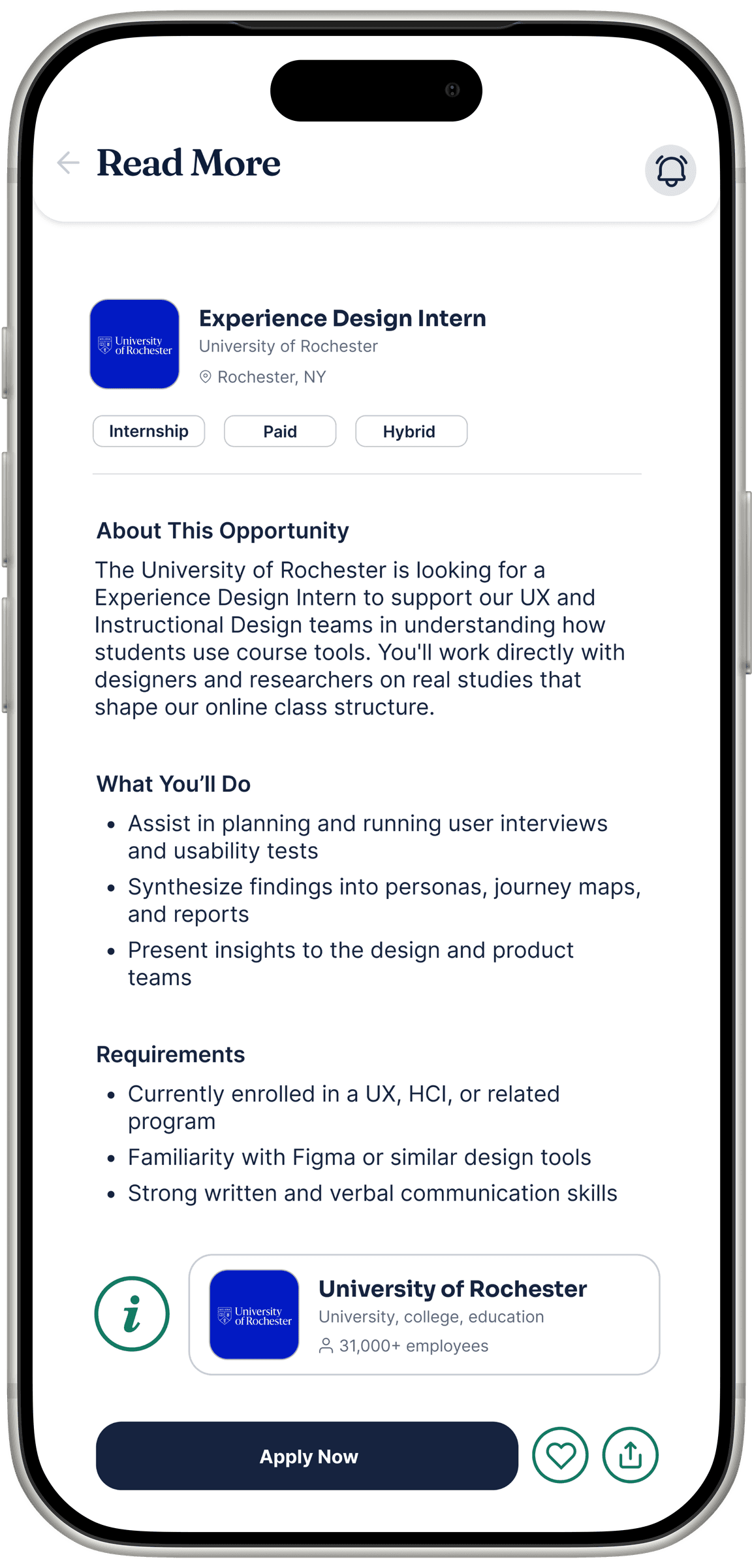 PeopleGrove opportunity detail screen